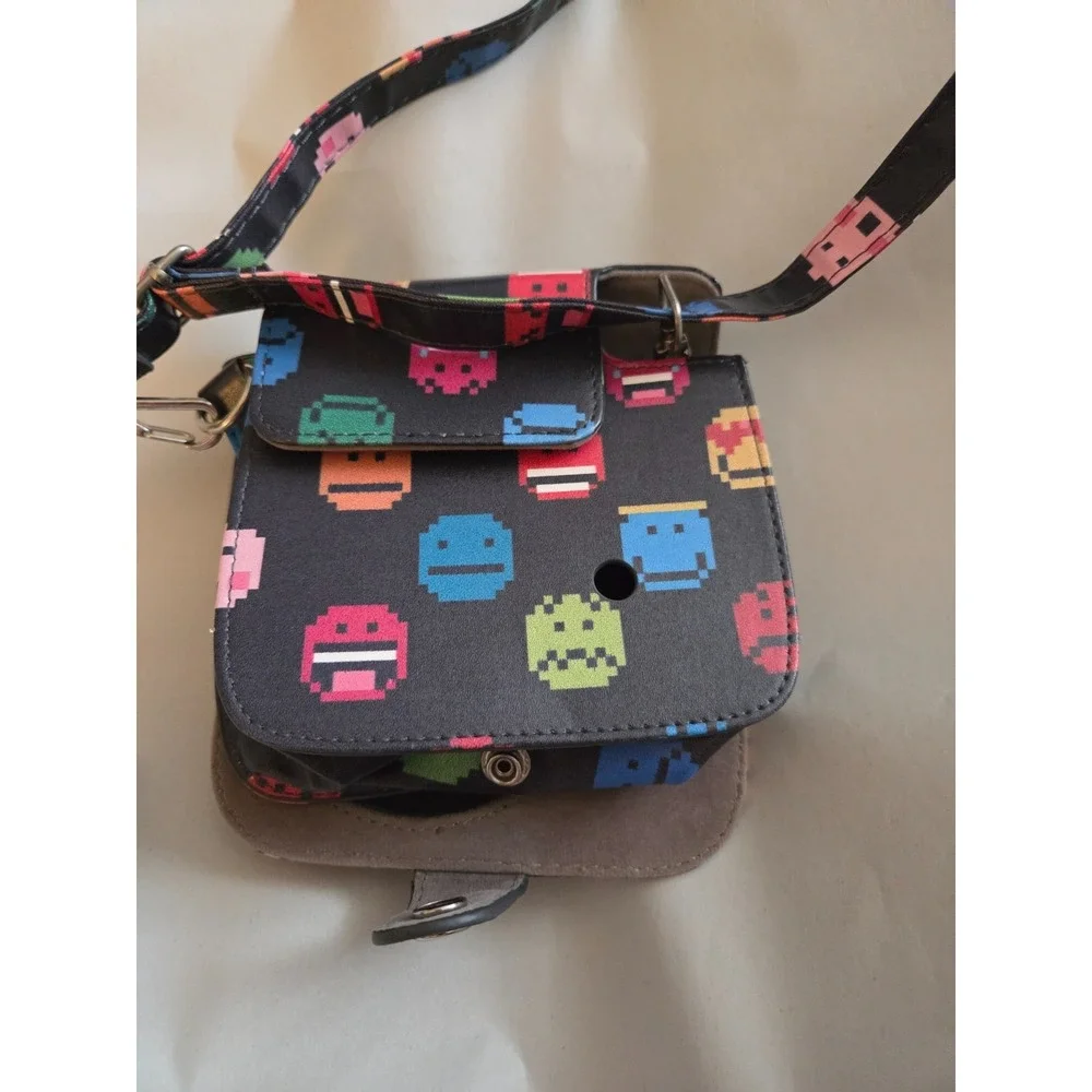 Carry Case With Straps‎ For Fujifilm Instax Mini 8 Instant Camera Emoji Pattern